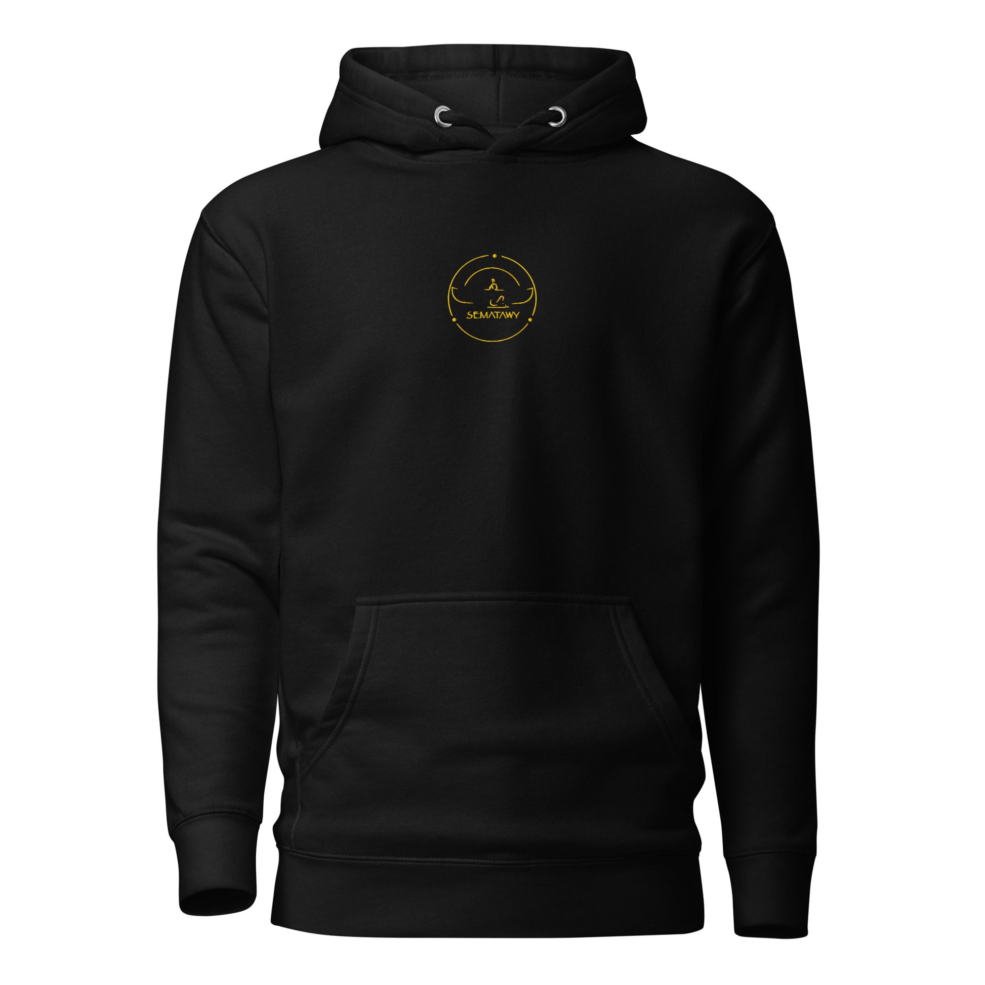 Hoodie SEMATAWY noir vue de face