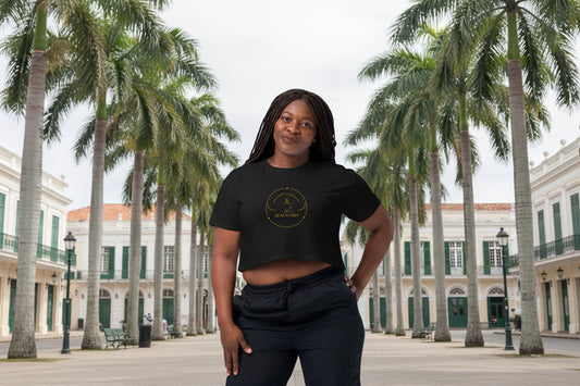 Crop top noir Sematawy vue de face